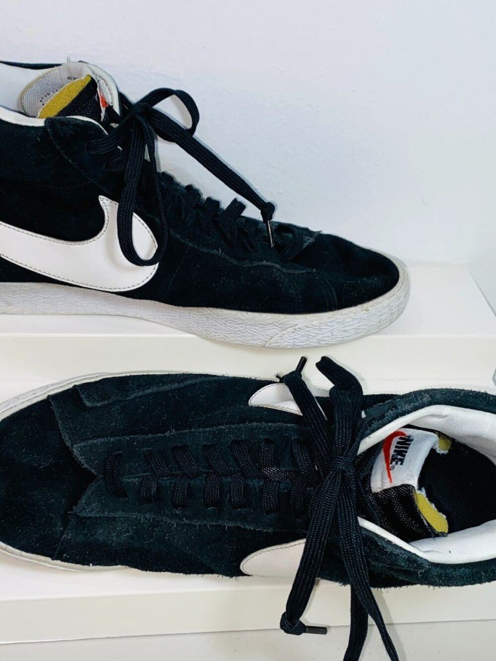 Men's Sz 10.5m NIKE BLAZER MID '77 BLACK SUEDE SB ZOOM Sneakers #429988006 -VGUC